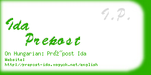 ida prepost business card